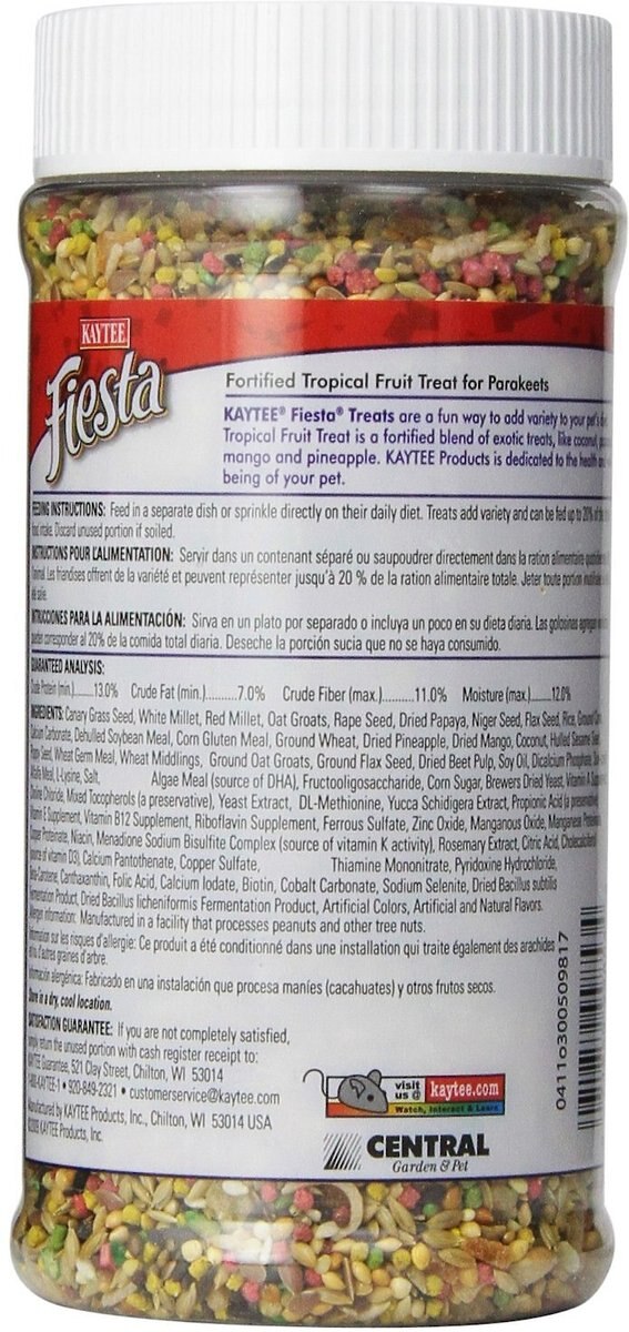 Kaytee Fiesta Tropical Fruit Parakeet Bird Treats