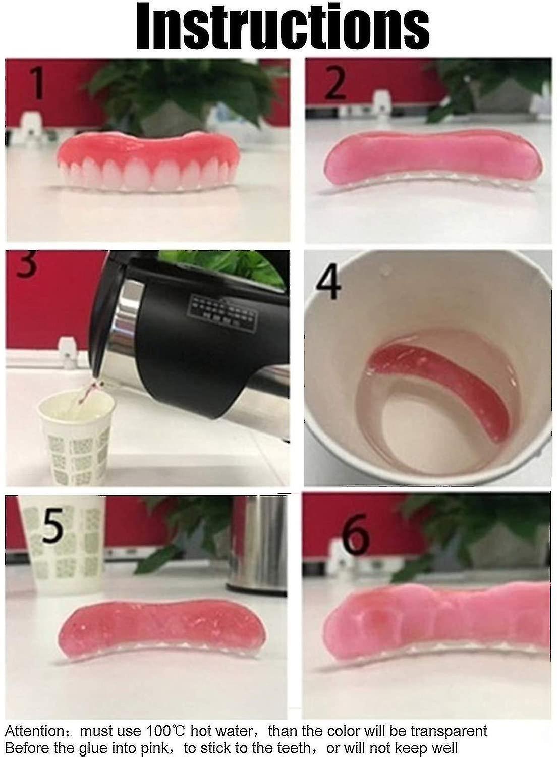 Artificial Teeth Dentures Temporary Quick Dental Prosthesis Top Perfect Smile Veneers， Repair Your T