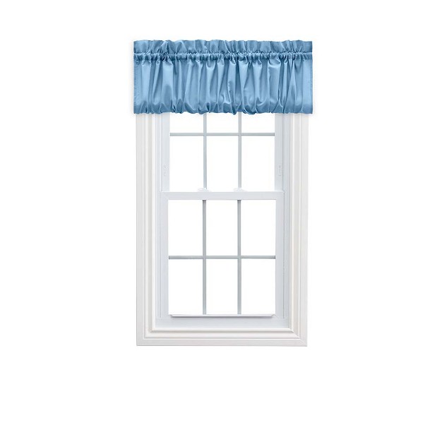 Rod Pocket High Quality Fabric Solid Color Window Balloon Valance 60 quot x15 quot Slate