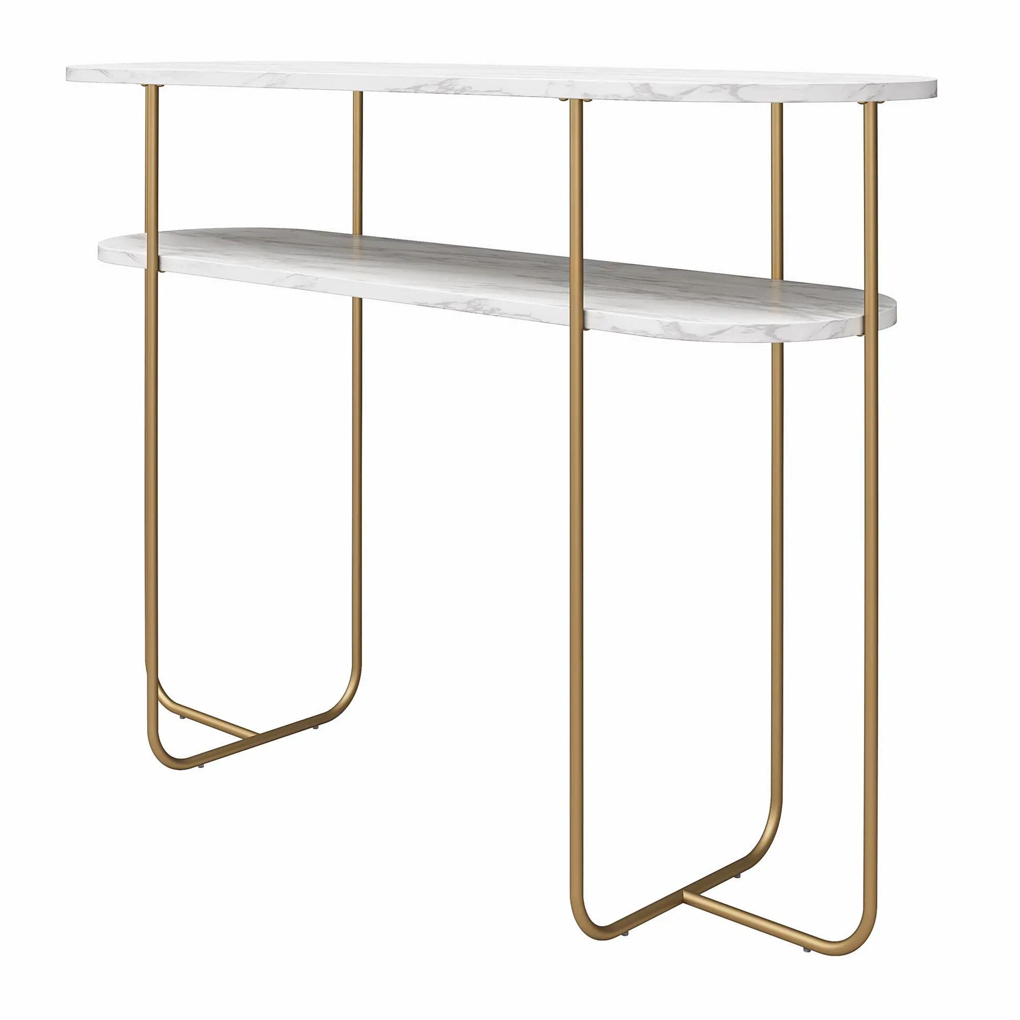 Athena White Marble Console Table