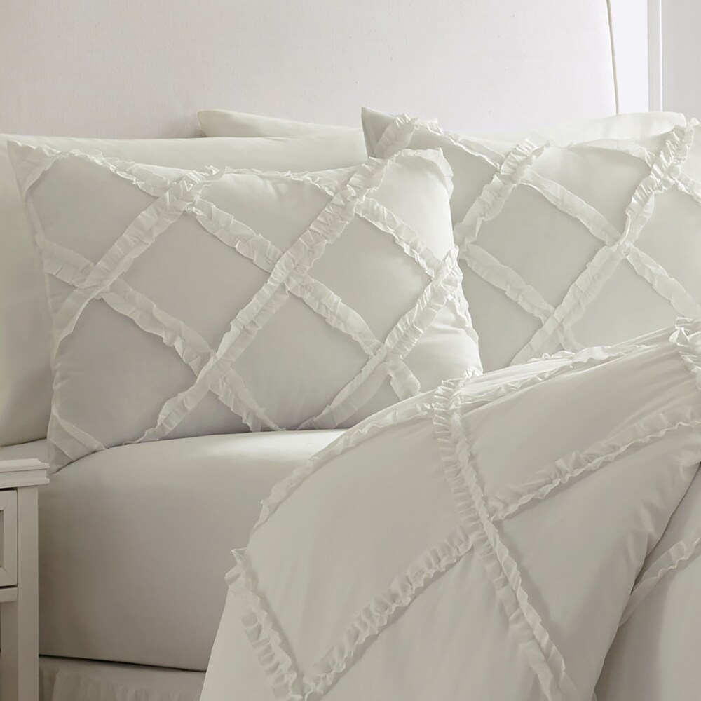 Laura Ashley Adelina White Cotton Comforter Set