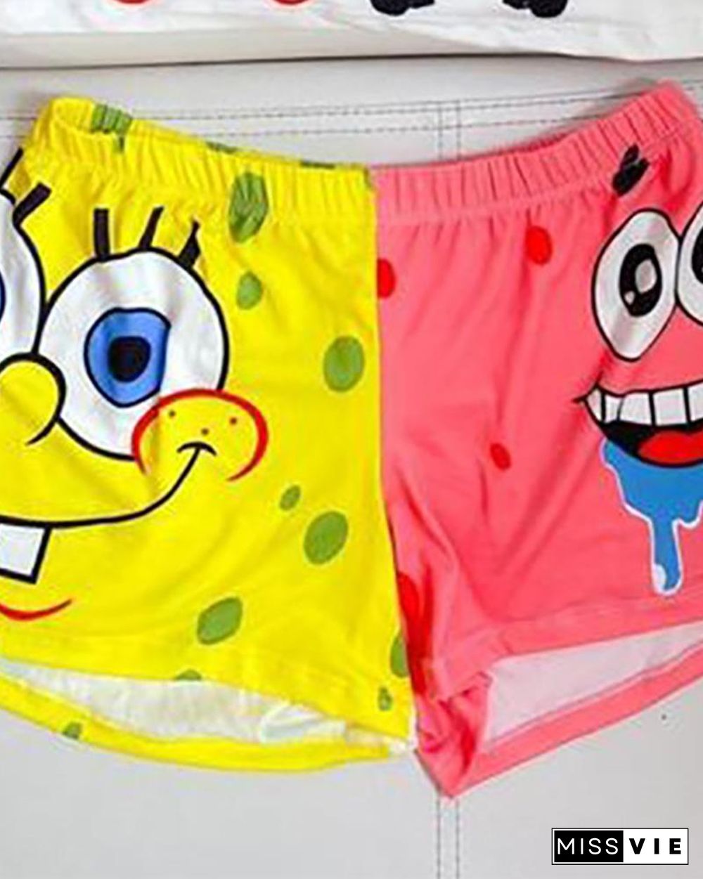 Cartoon Print SpongeBob Cami Set