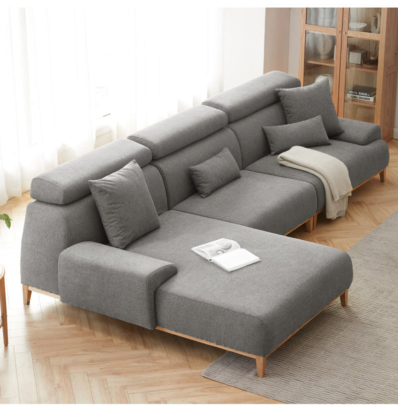 Russian Larch Modern Corner Fabric Sofa WIth High Back   Midcentury   Sofas   by GVAwood  Houzz