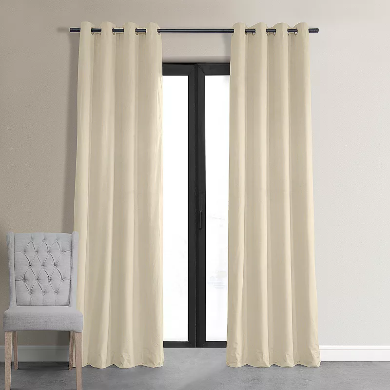 EFF Blackout 1-Panel Signature Velvet Window Curtain