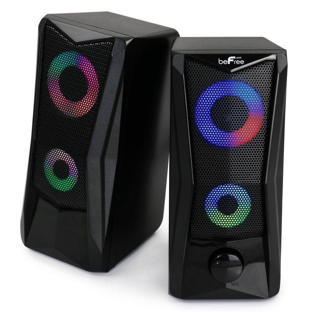 BEFREE SOUND Computer Gaming Speakers with Color LED RGB Lights 985117829M