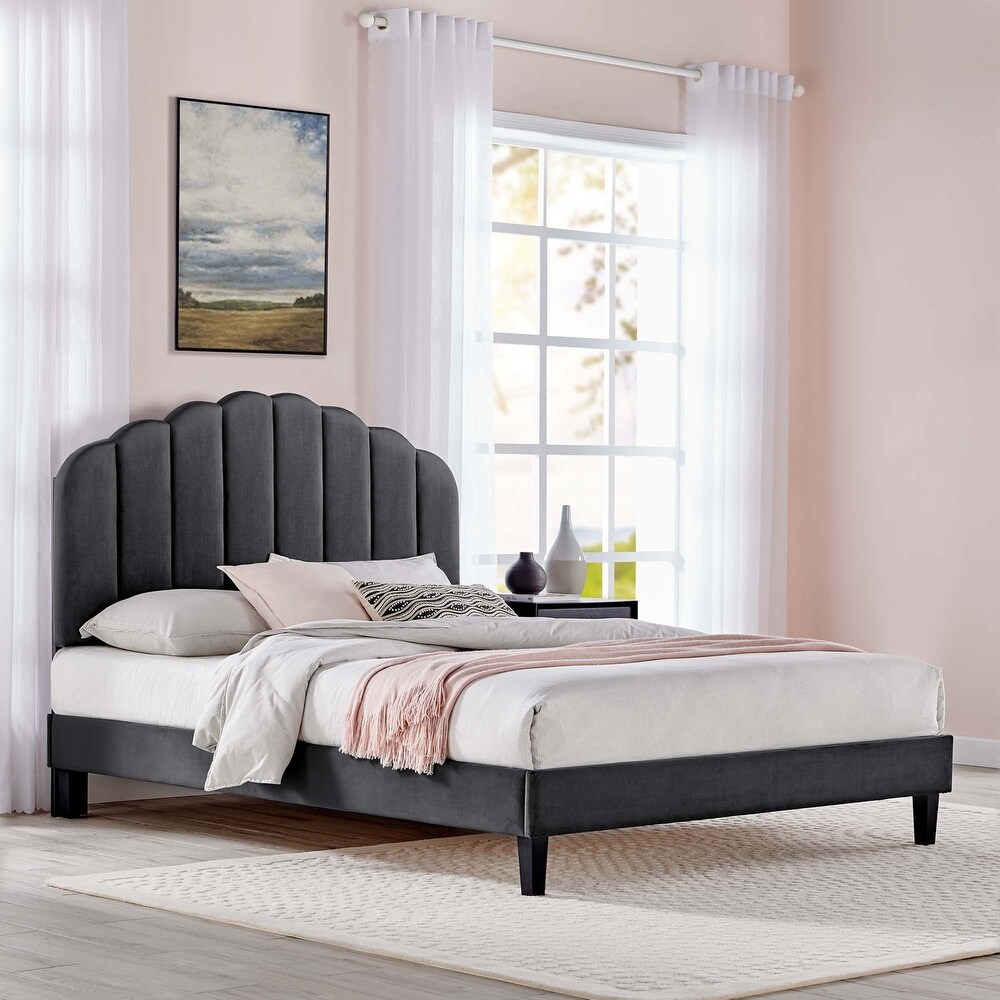 Daisy Performance Velvet Twin Platform Bed