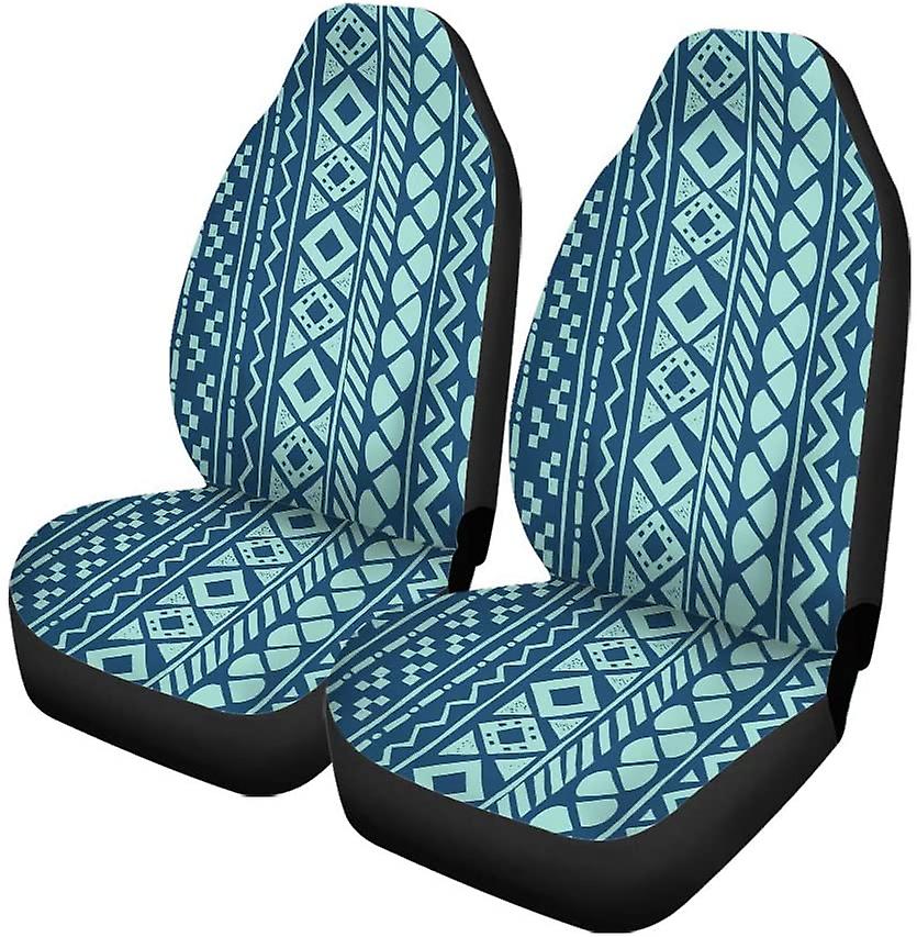 Set Of 2 Car Seat Covers Aztec Geometric Universal Auto Front Seats Protector Fits For Car，suv Sedan，truck D---44341