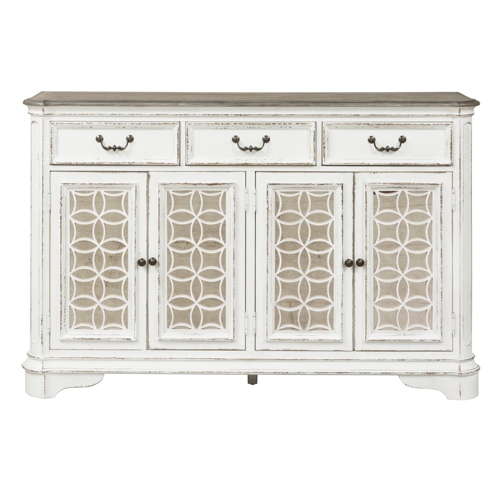 Magnolia Manor Antique White Weathered Bark Hall Buffet