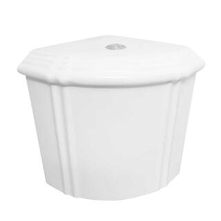 RENOVATORS SUPPLY MANUFACTURING Sheffield Corner 2-Piece 0.8 GPF1.6 GPF WaterSense Dual Flush Elongated Toilet in White with Slow Close Seat 10688