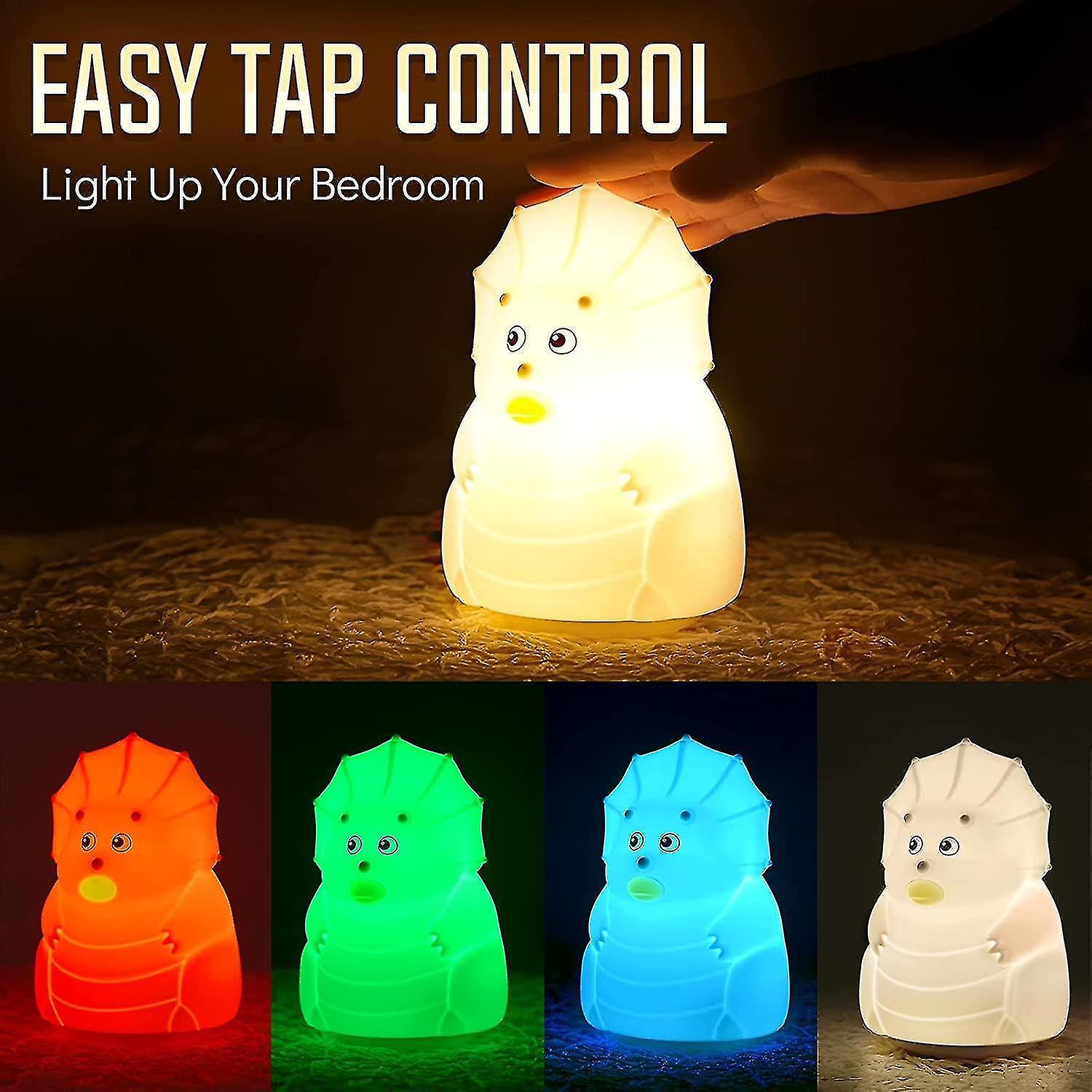 Funny Dinosaur Night Light For Kids Room Dino Lamp For Toddler Boys Girls