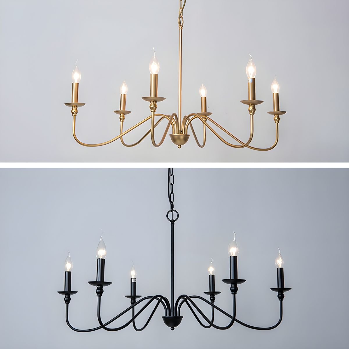 Timeless Gold Candle Chandelier