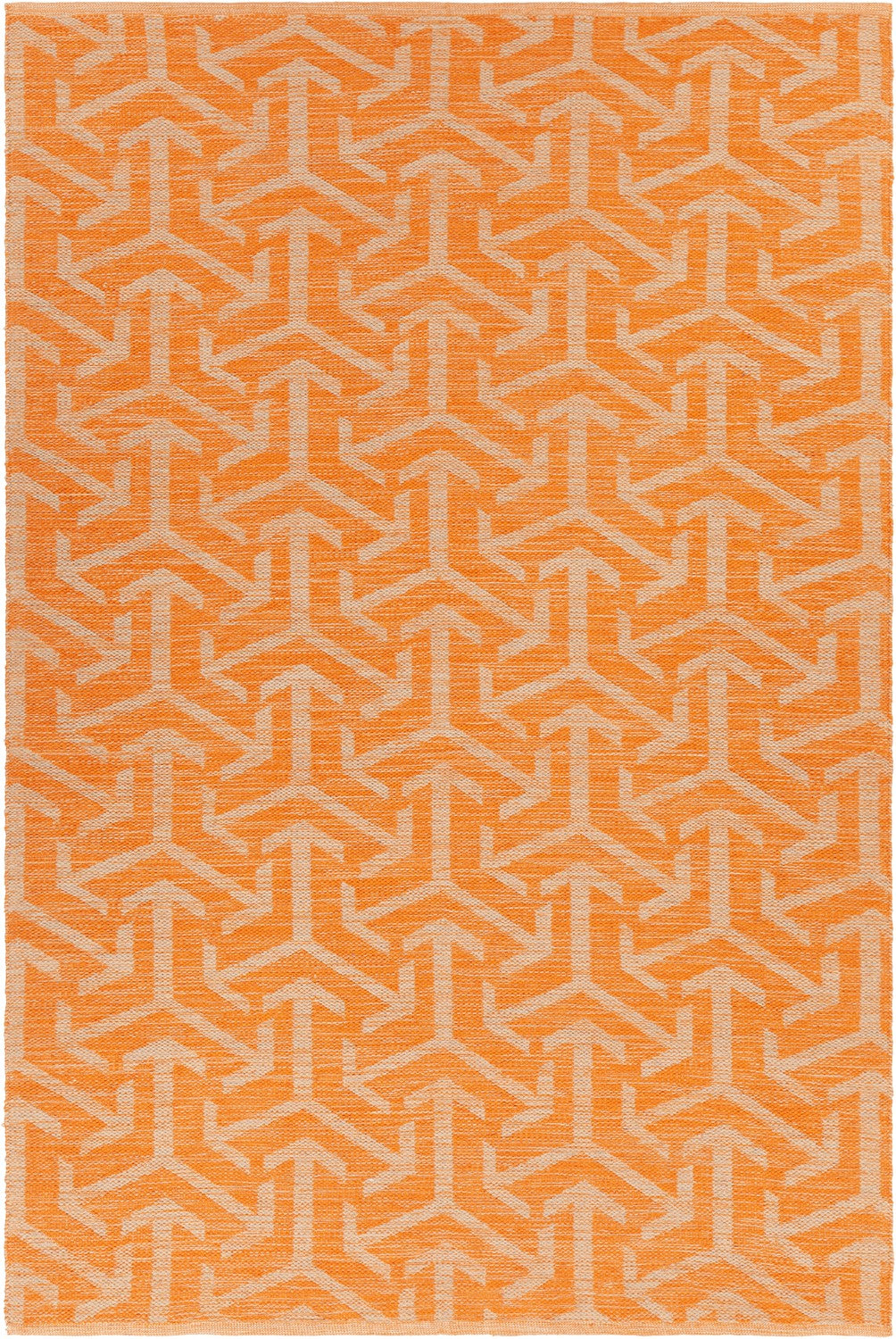 Enaya Orange/Tan Hand Woven Rug