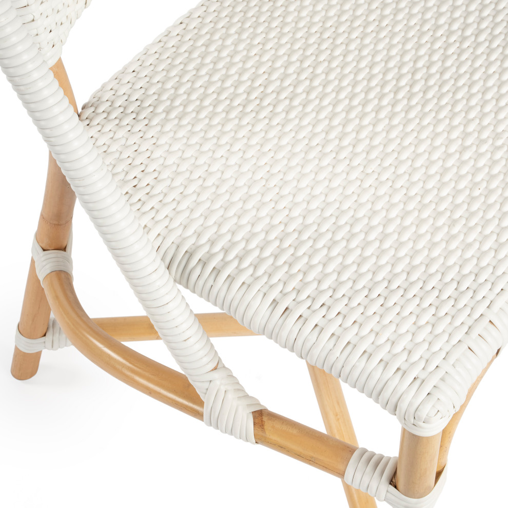 Tenor White and Black Rattan Side Chair   Tropical   Dining Chairs   by Butler Specialty Company  Houzz