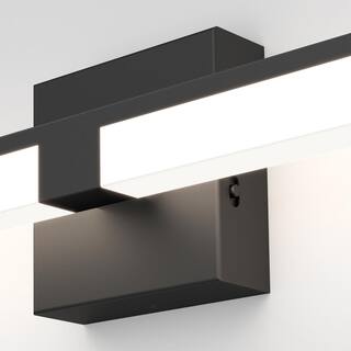 Artika Tivoli 27 in. 1-Light Integrated LED Matte Black Modern Bath Vanity Light Bar Wall Fixture for Bathroom Mirror VAN-TROC-HD2BL