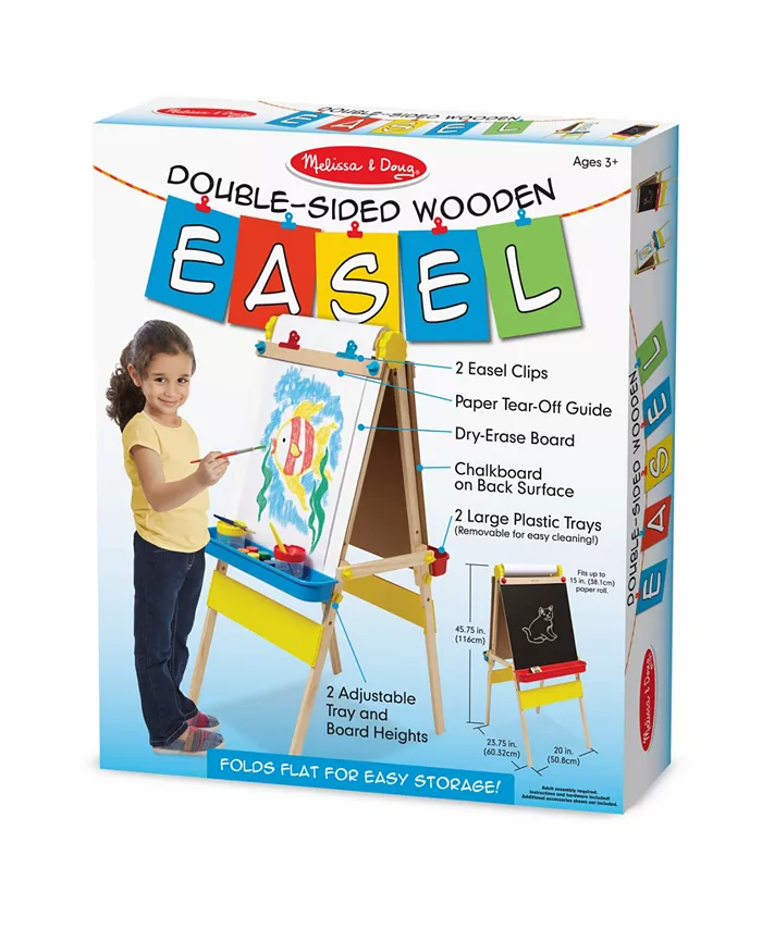 Melissa and Doug Melissa and Doug Deluxe Standing Art Easel - Dry-Erase Board  Chalkboard  Paper Roller