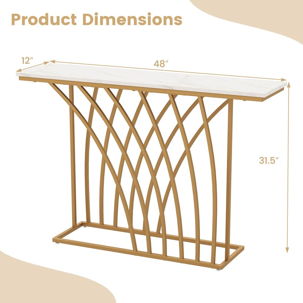 48'' Console Table Modern Accent Entryway Table Long End Table