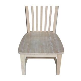 International Concepts Unfinished Wood Mission Dining Chair (Set of 2) C-465P