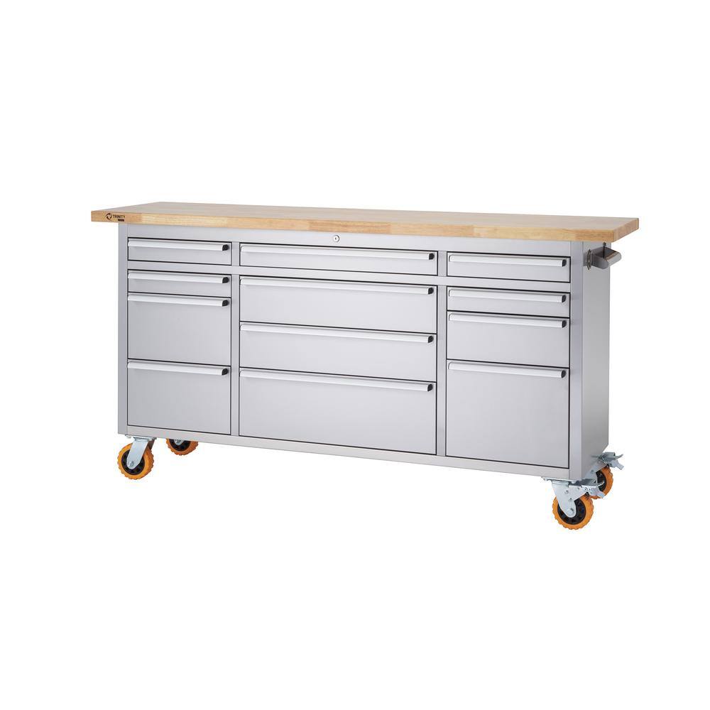 TRINITY PRO 6 ft. 12-Drawer Workbench with Storage TLSF-7209