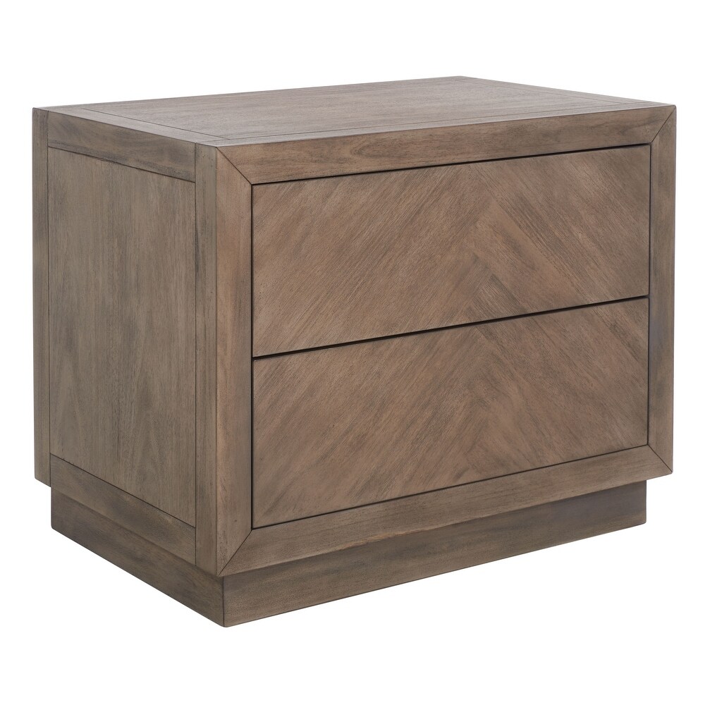 SAFAVIEH Couture Steve 2 Drawer Wood Nightstand