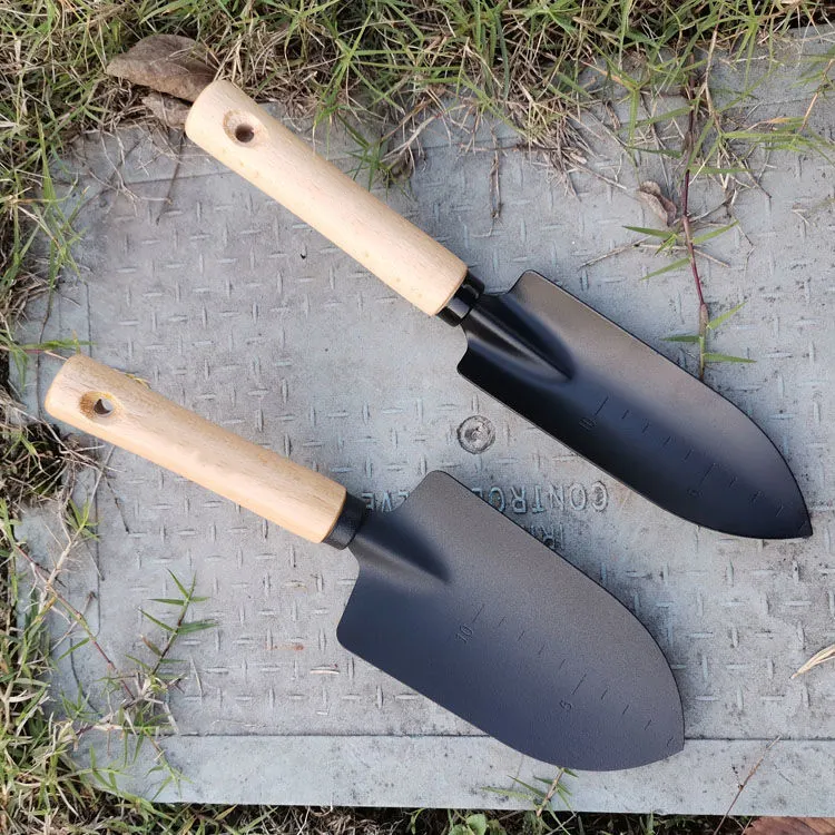 Hot  Sell 2 Pcs Carbon Steel Home Hand Planting Tools Garden Tool Set Garden Shovel With Wood Handle