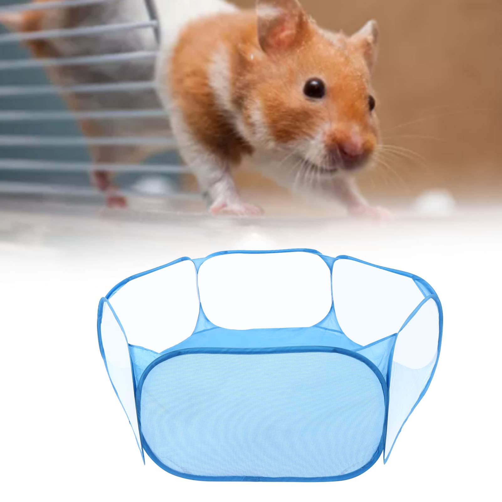 Pet Cage Tent， Mesh Design Auto Opening Small Animal Playpen  For Guinea Pigs For Hamsters