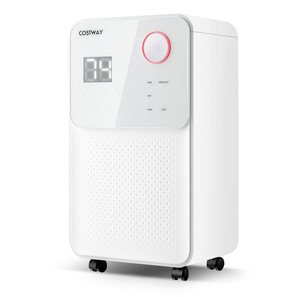 Costway 32-Pints 2000 sq.ft. Dehumidifier for Home and Basements w3-Color Digital Display ES10104US-WH