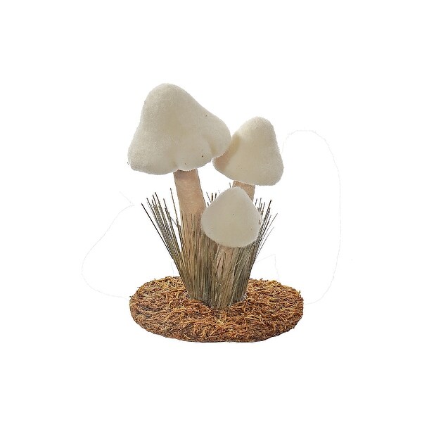 Triple Mushroom Decor White