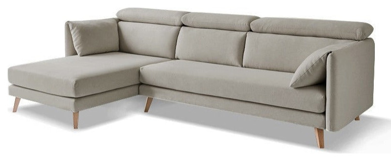 North American Oak Scandinavian Fabric Corner Sofa   Midcentury   Sectional Sofas   by GVAwood  Houzz