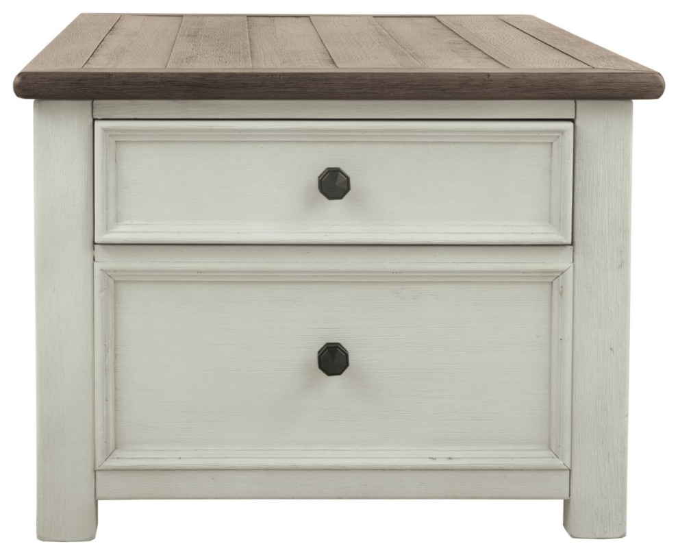 Bolanburg Casual Two Tone Lift Top Cocktail Table   Farmhouse   Coffee Tables   by Homesquare  Houzz