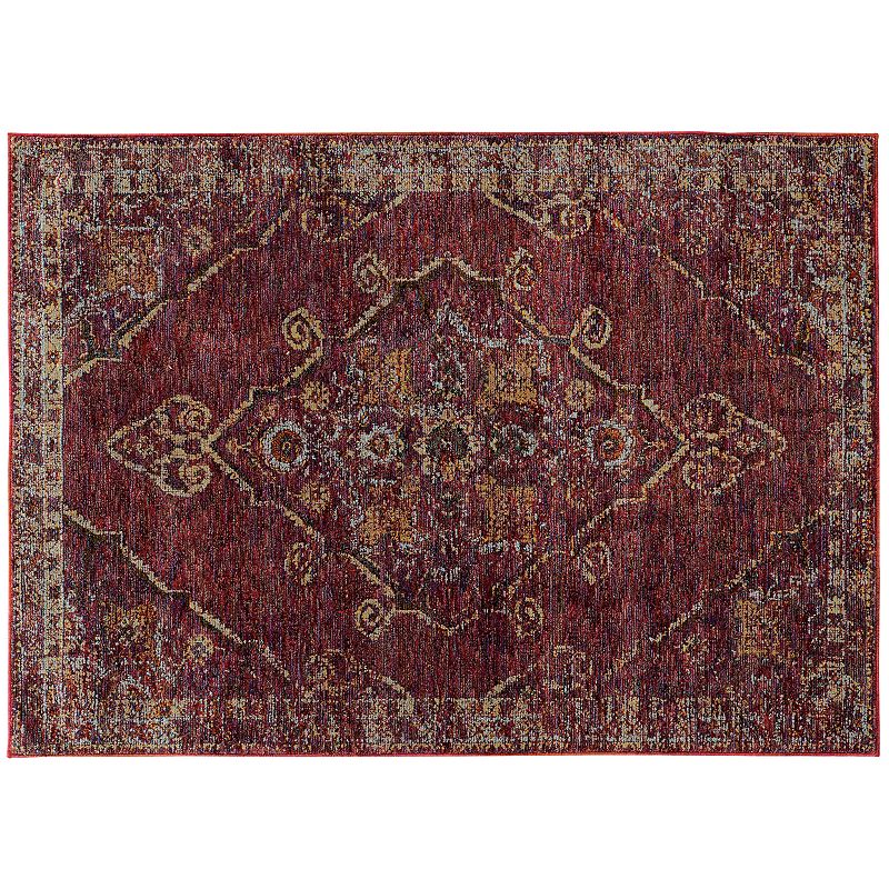 StyleHaven Alexander Antiqued Traditional Medallion I Rug