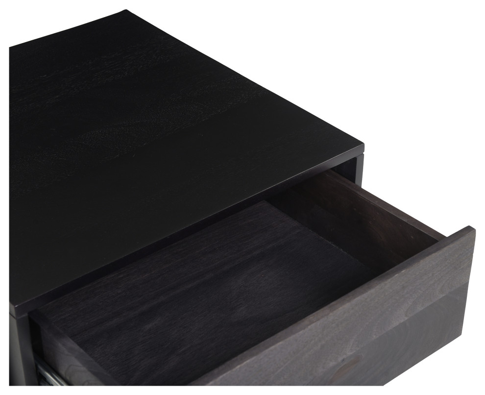 Tobin Side Table  Charcoal   Industrial   Side Tables And End Tables   by Sideboards and Things  Houzz