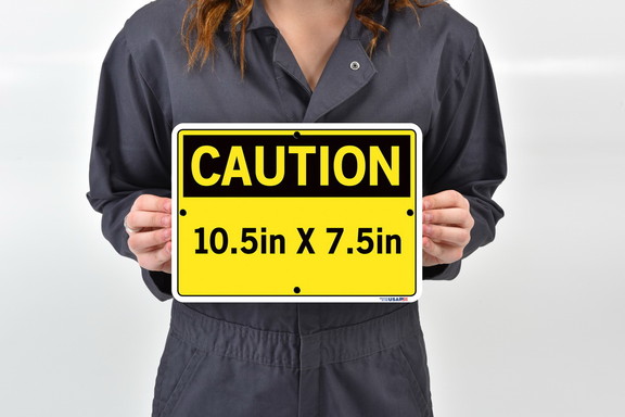 Vestil  SI C 58 A AL 040 sign caution 58 10.5x7.5 ...