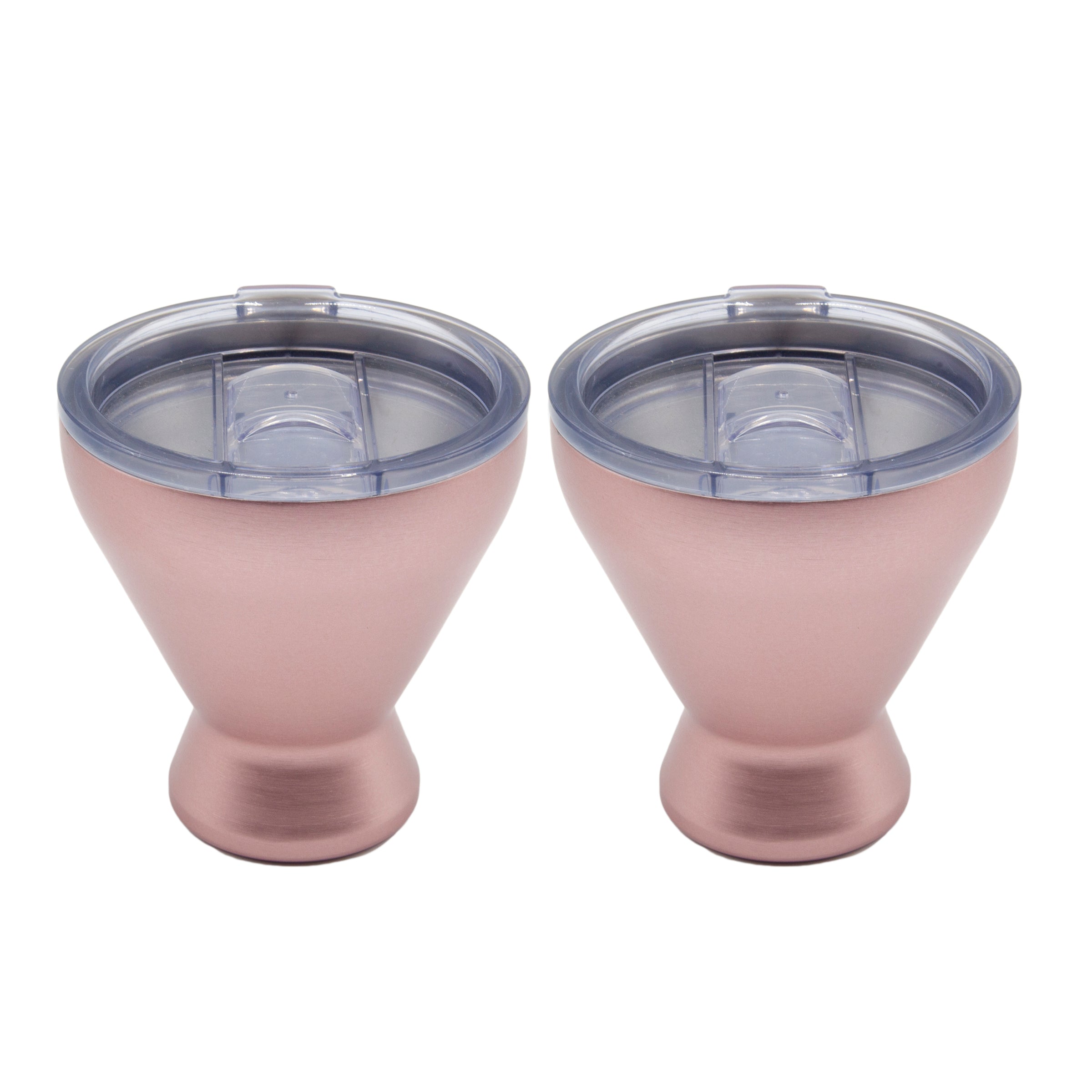 11 Oz Pink Cocktail Tumblers, Set Of 2