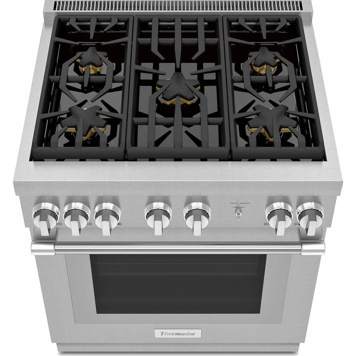 Thermador 30-inch Freestanding Gas Range with ExtraLow® Burners PRG305WH