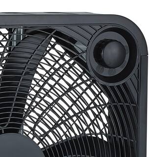 Brentwood 20 in. Black Box Fan 985102243M