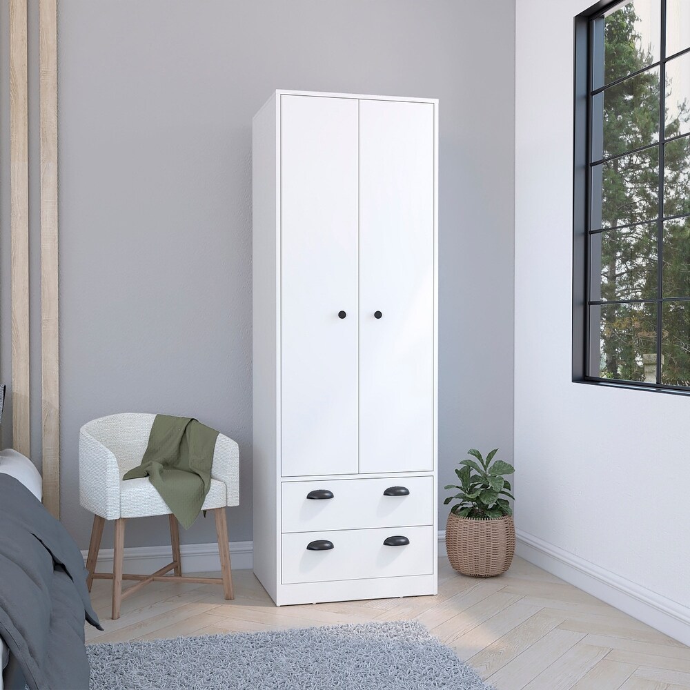 DEPOT E SHOP Bonaire Armoire with 2 Door Cabinets and 2 Drawers