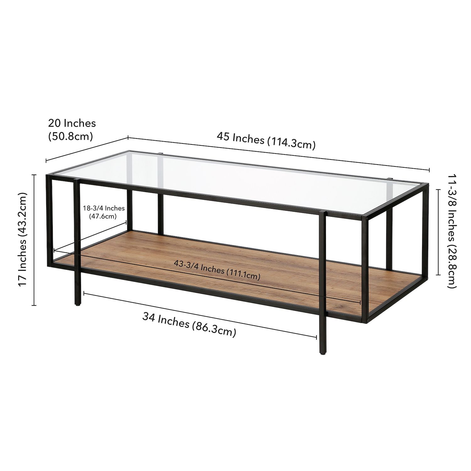 Finley and Sloane Vireo Rectangular Coffee Table