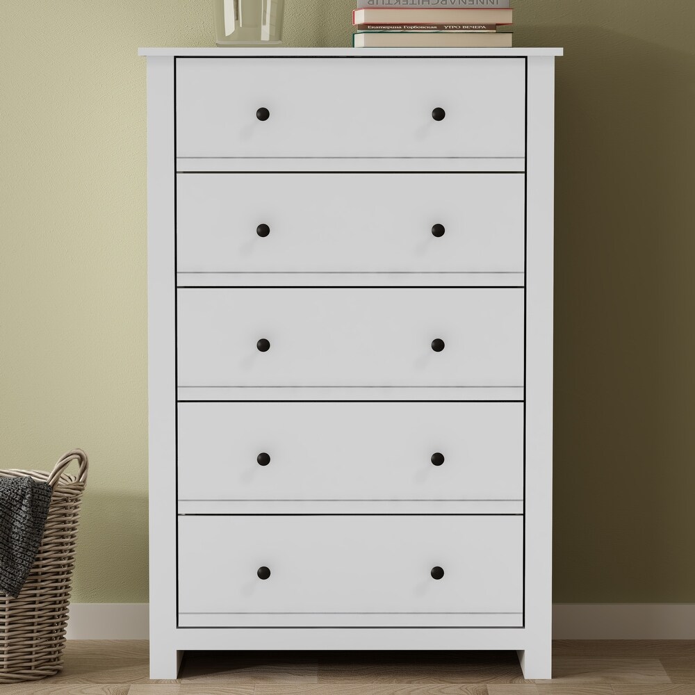 Genoa 5 Drawer Chest of Drawer (46.2 in. H x 17.1 in. W x 30.4 in. D)