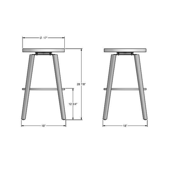 Amisco Ravi Swivel Counter and Bar Stool