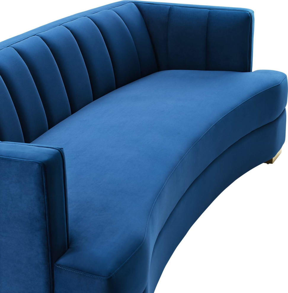 Ingmar Channel Curved Sofa   Contemporary   Sofas   by HedgeApple  Houzz