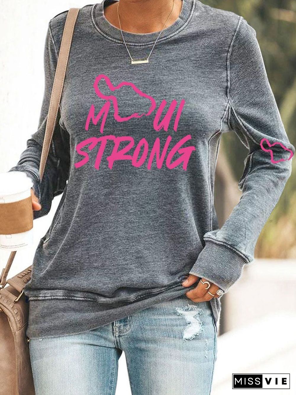 Women's Maui Strong Printed Sweatshirt