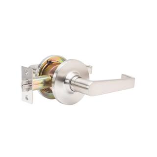 Global Door Controls GLC Series Brushed Chrome Grade 3 CommercialResidential Storeroom Door Handle with Lock GLC-5180L-626