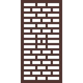 OUTDECO 516 in. x 24 in. x 48 in. Mahjong Modular Decorative Hardwood Composite Fence Panel USADSMJ1