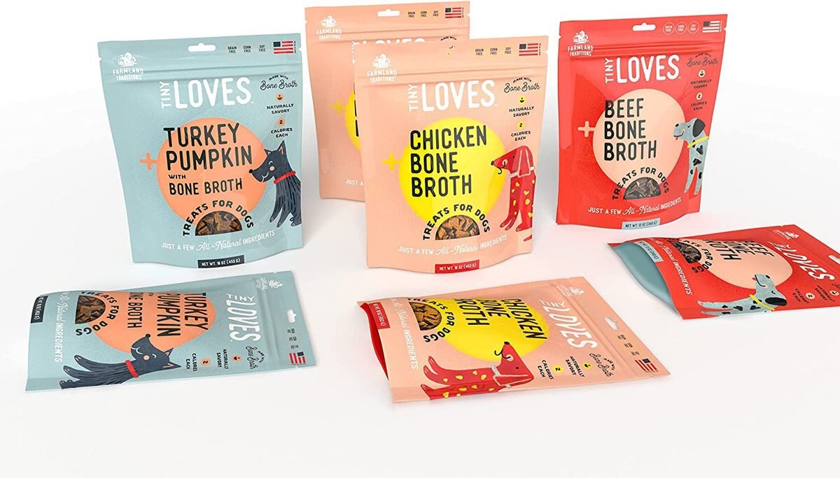 Farmland Traditions Tiny Loves Beef with Bone Broth Flavored Jerky Dog Treats