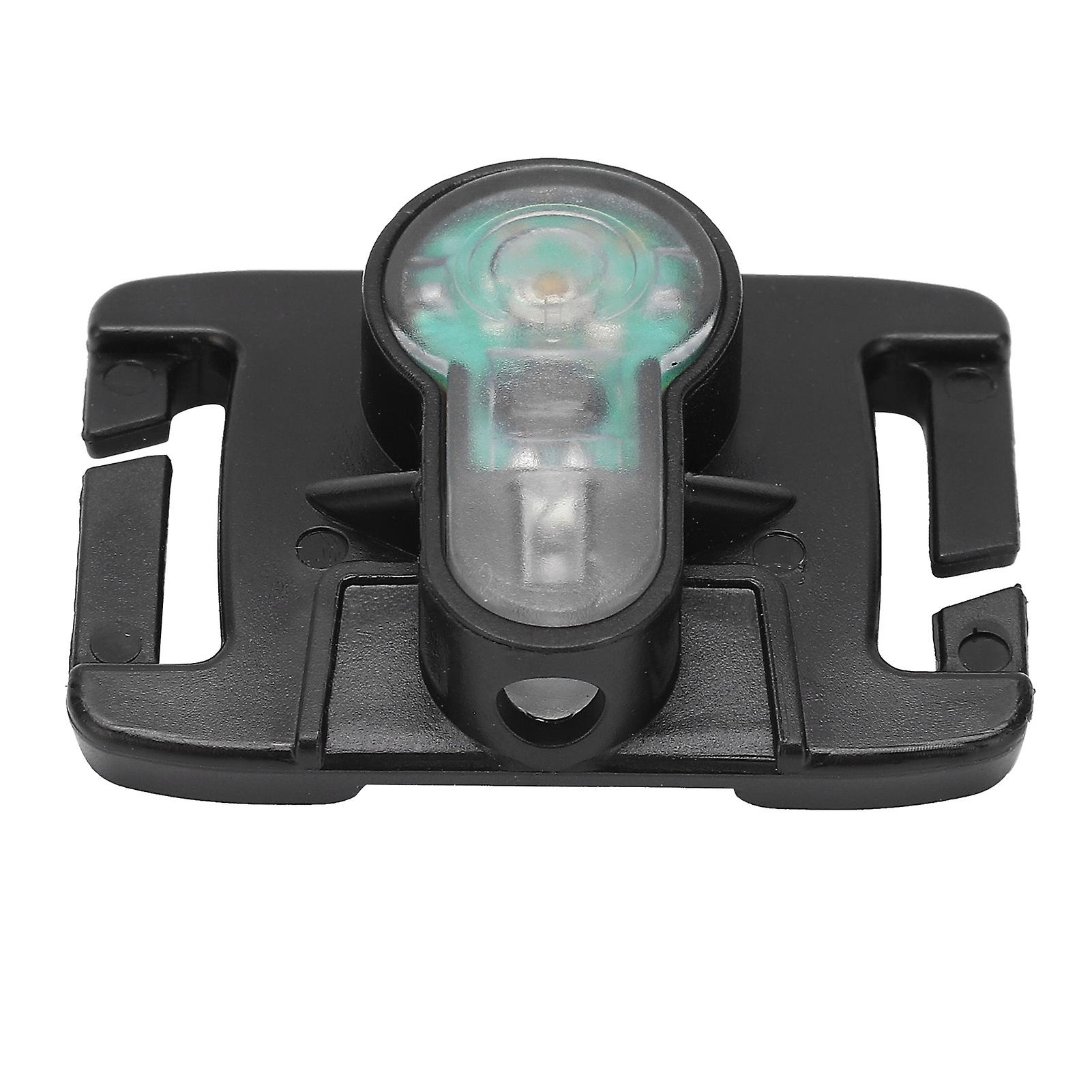 Outdoor Mini Survival Light Ipx8 Waterproof Safety Signal Lamp With Belt For Vest Bagblack Base Green Light