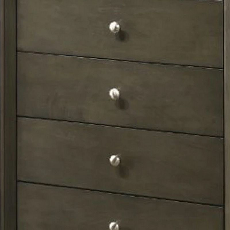 Chest with 9 Drawers and Panel Base Support， Gray