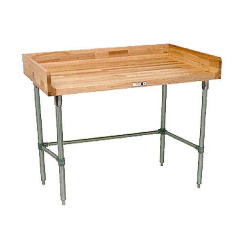 John Boos DNB18 Work Table， Wood Top， 120