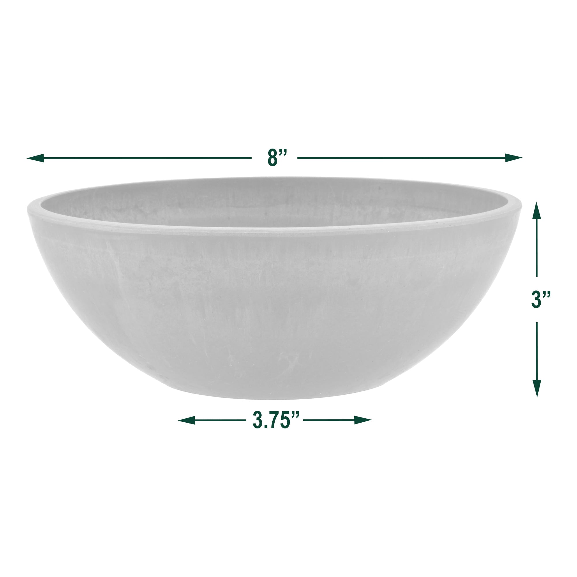 Arcadia Garden Products 8" PSW Garden Bowl, Chocolate