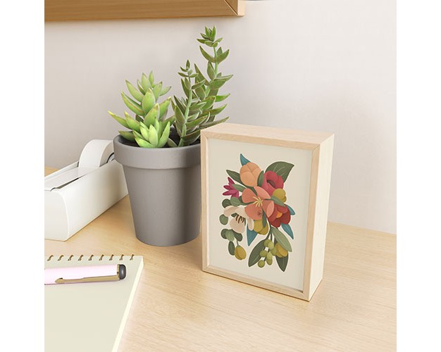 Lebrii Liz Floral Framed Mini Art Print Society6