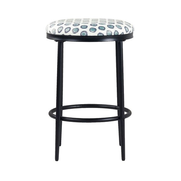 HomePop Upholstered Metal Barstool